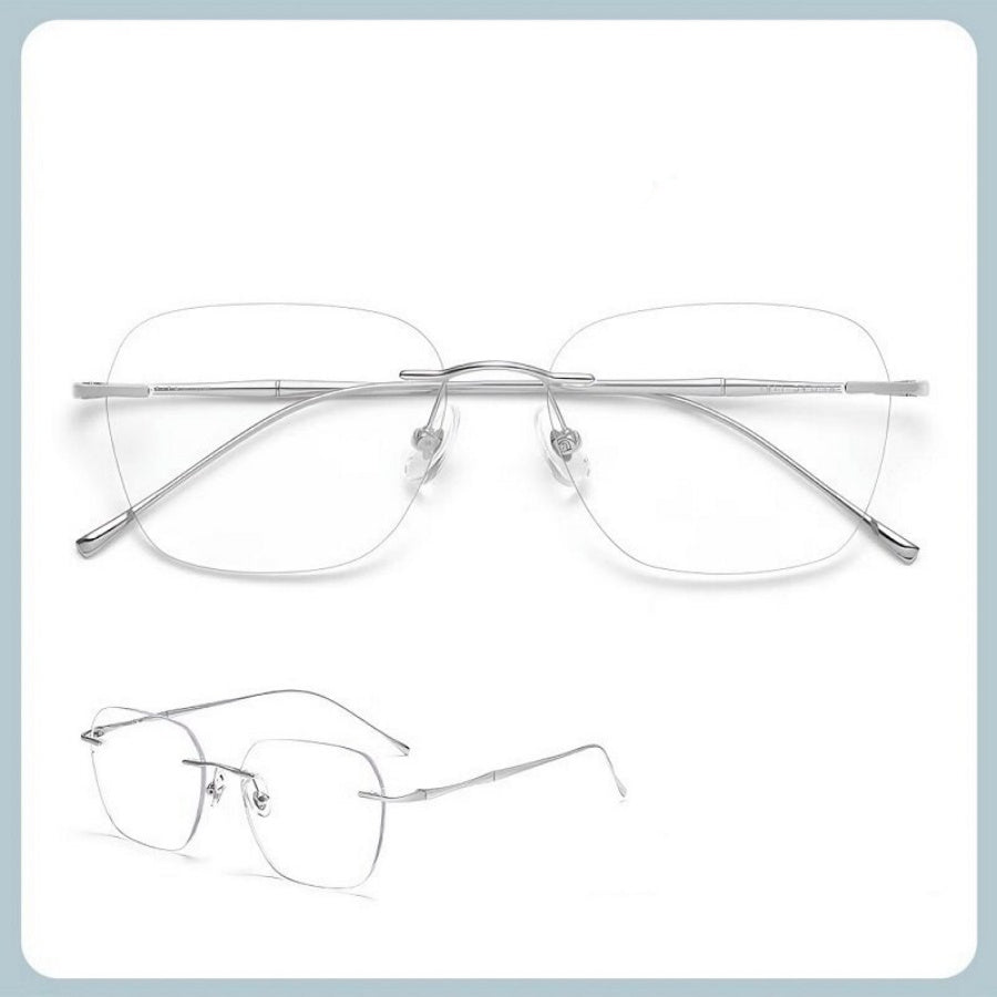 Prescription Eyeglasses | 6g Ultra-Light Rimless Glasses with Pure Titanium Frame