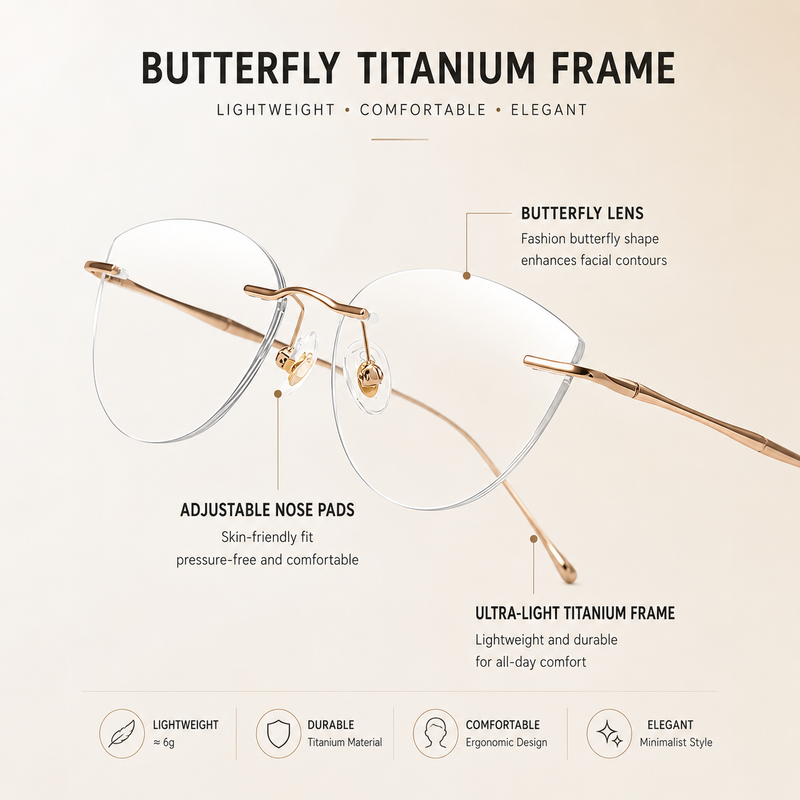 Women Cat Eye Fashion Glasses | Elegant Eyewear