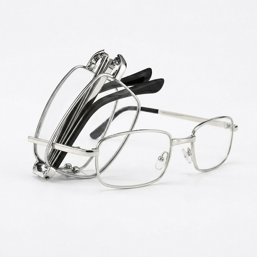 Three-Step Foldable Portable Prescription Reading Glasses