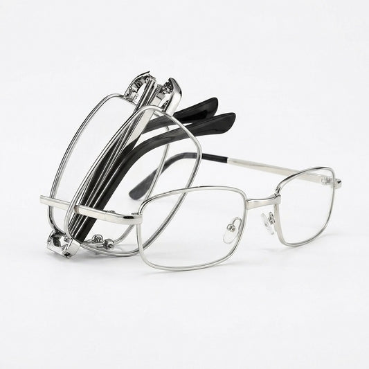 Three-Step Foldable Portable Prescription Reading Glasses