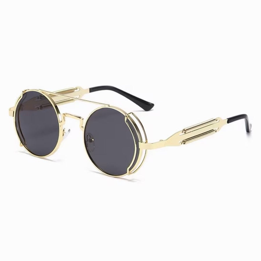 Sunglasses | Steampunk Double Bridge Round Metal, 13 Color Option