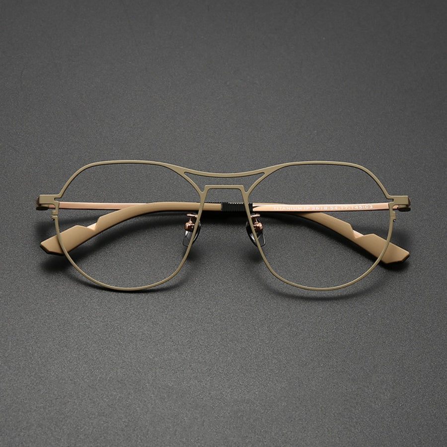 Prescription Glasses | Lightweight Titanium Vintage Double-Bridge Frame