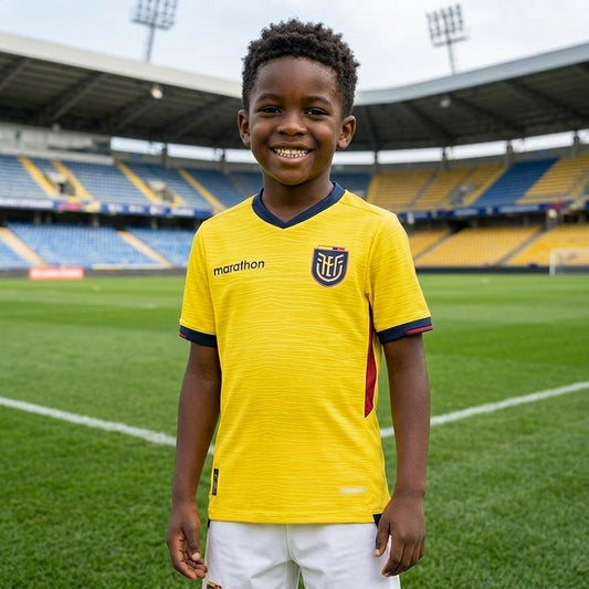 Ecuador 2026 New Official Kids Home Football Jersey Sets