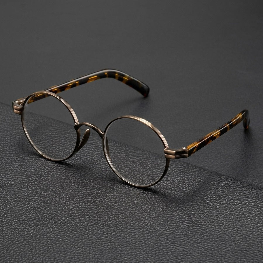 Vintage Round Metal Frame Prescription Reading Glasses