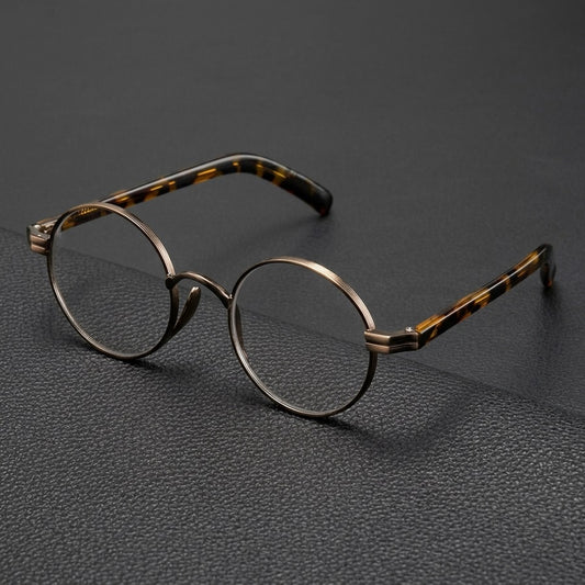 Vintage Round Metal Frame Prescription Reading Glasses