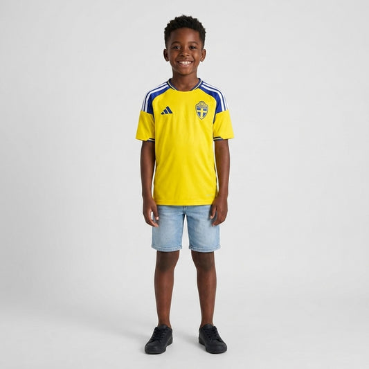 Sweden 2026 New Official Kids Home & Away Football Jersey Sets