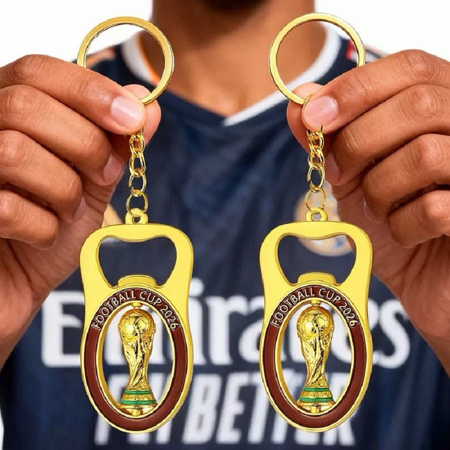 2026 World Cup Trophy Bottle Opener Keychain 2 Pack