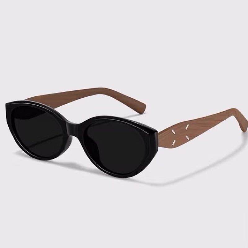 Prescription Sunglasses, Vintage Cat Eye Wood Grain Frames