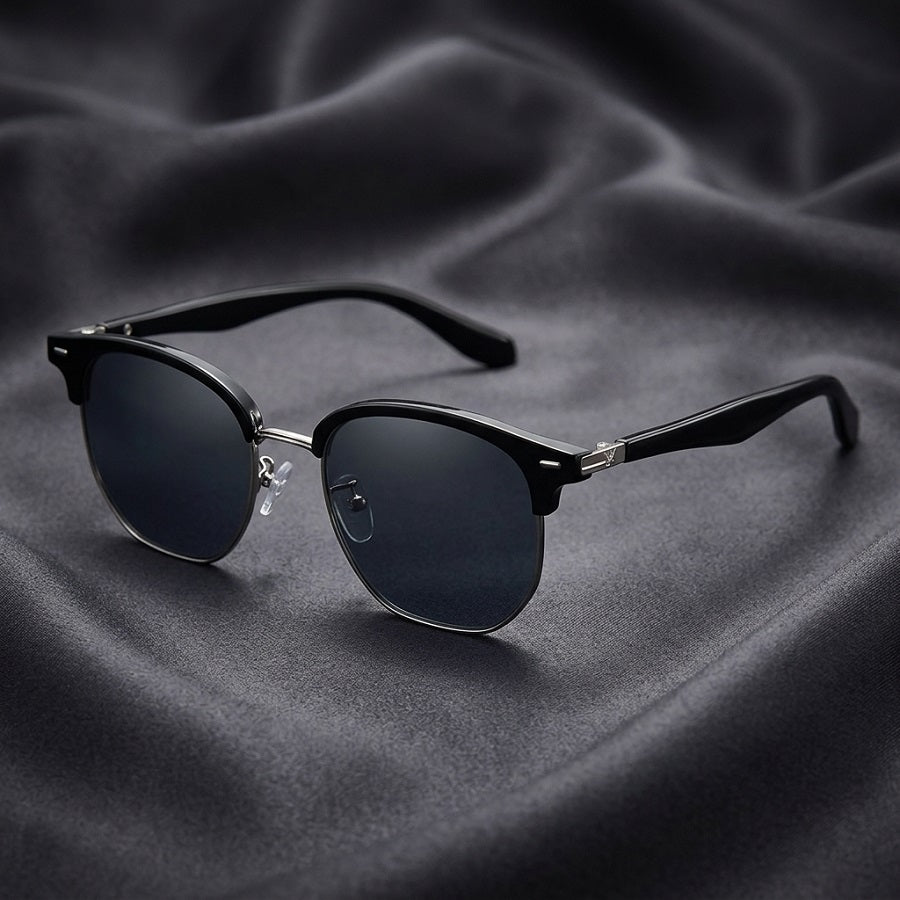 Prescription Sunglasses｜Classic Clubmaster Browline Optical Shades, 6 Frame Colors Available