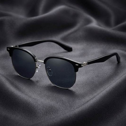 Prescription Sunglasses｜Classic Clubmaster Browline Optical Shades, 6 Frame Colors Available