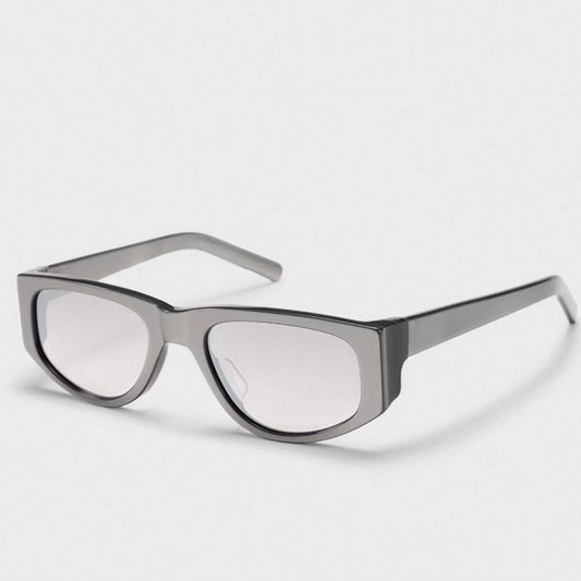 Sunglasses, Futuristic Matte Metallic Cat Eye Acetate Eyewear