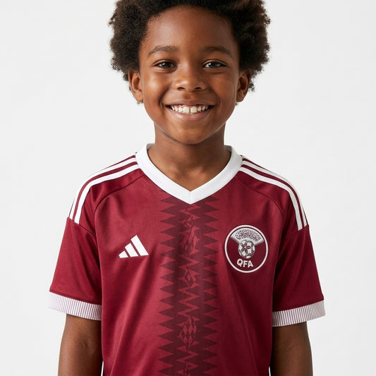 Qatar 2026 New Official Kids Home Football Jersey Sets
