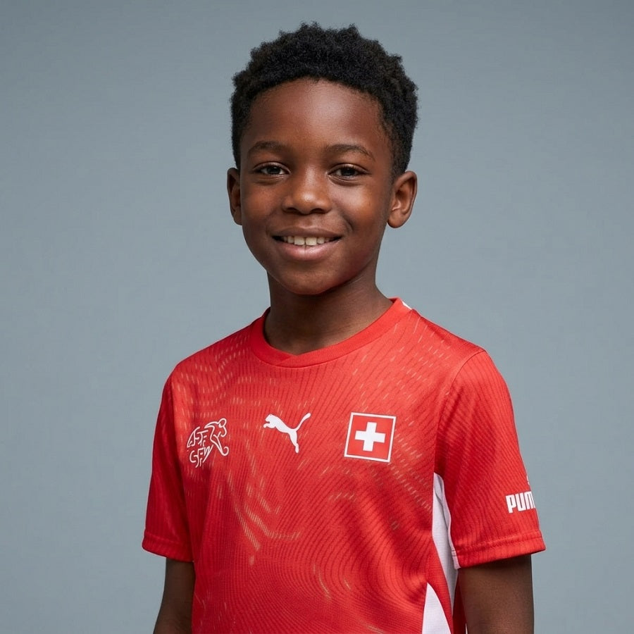 Switzerland 2026 New Official Kids Home Football Jersey Sets