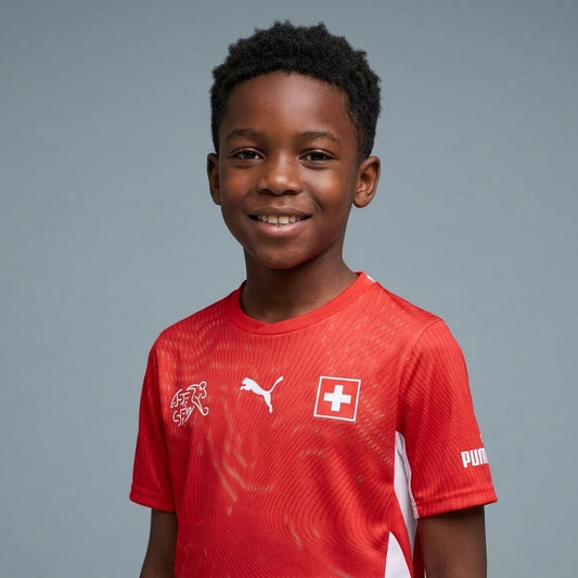 Switzerland 2026 New Official Kids Home Football Jersey Sets