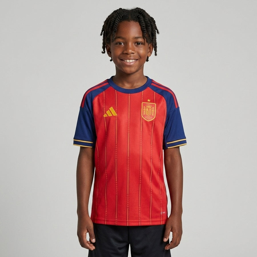 Spain 2026 New Official Kids Home & Away Football Jersey Sets