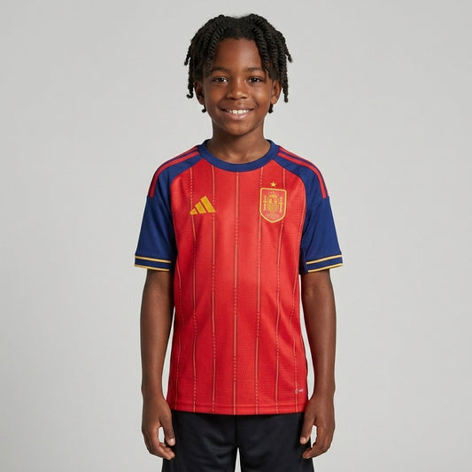 Spain 2026 New Official Kids Home & Away Football Jersey Sets