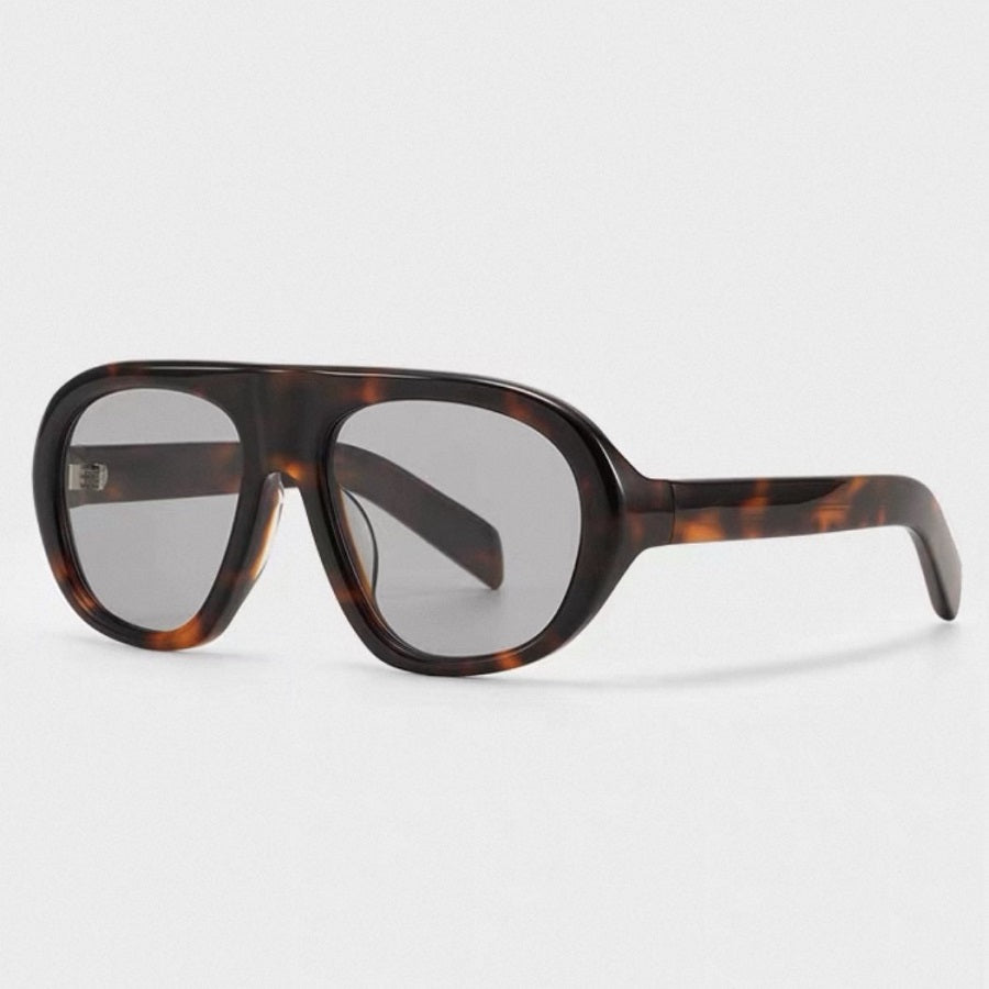 Prescription Sunglasses | Retro Single Bridge Pilot Oval Frame