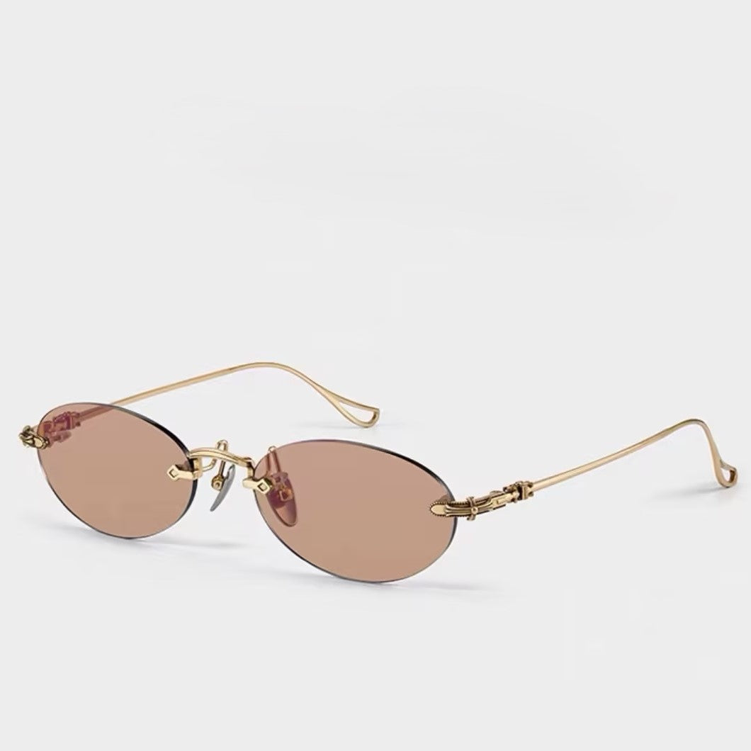 Prescription Sunglasses | Rimless Vintage Oval