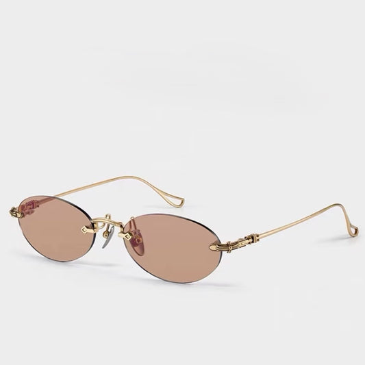 Prescription Sunglasses | Rimless Vintage Oval