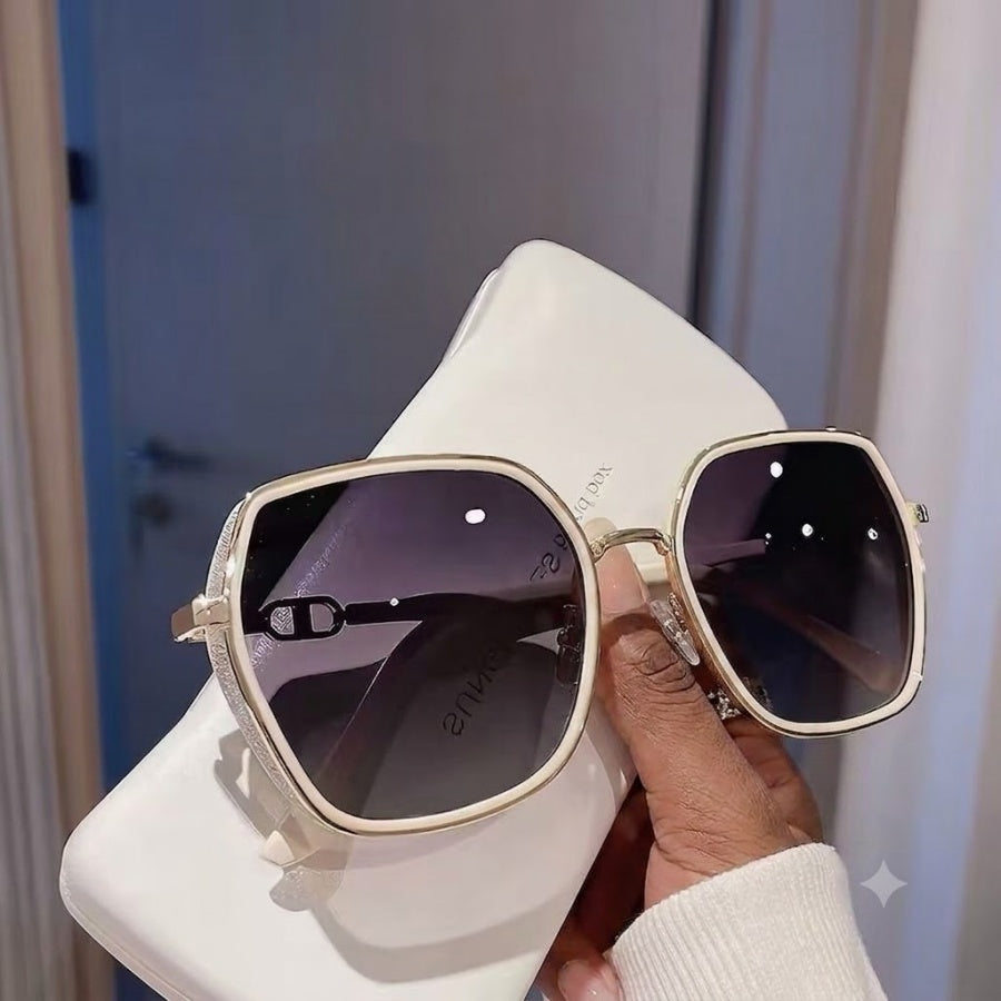 Sunglasses | Luxury Metal Large Square Shades