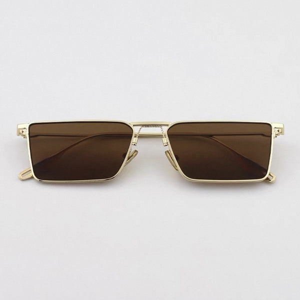 Prescription Sunglasses | Retro Slim Rectangle Metal Frame