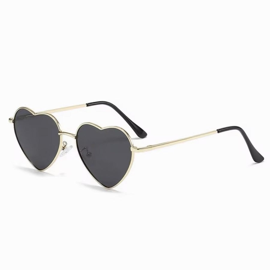 Sunglasses Lightweight Metal Heart Shape for Beach and Party