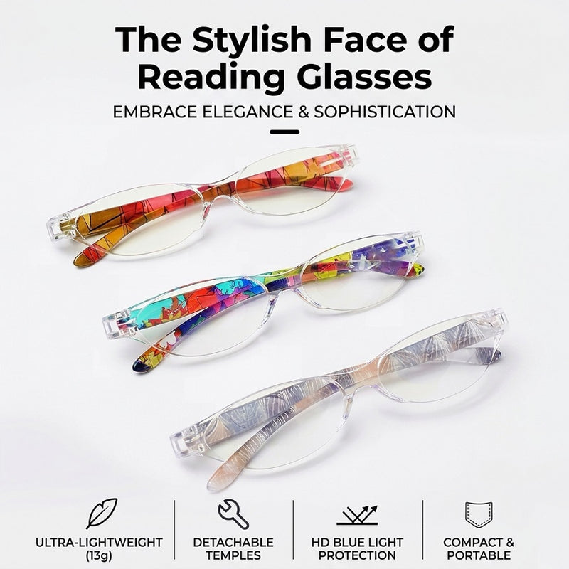 Prescription Reading Glasses, Ultra Light Portable Frame