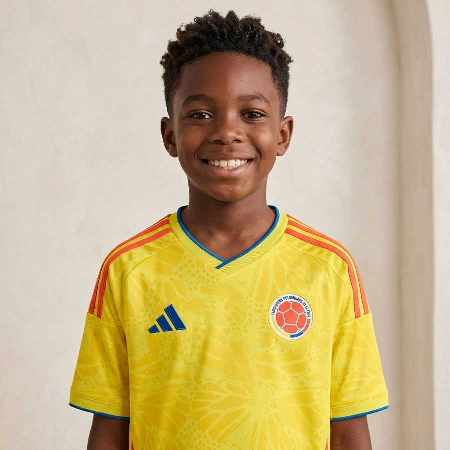 Colombia 2026 New Official Kids Home & Away Football Jersey Sets