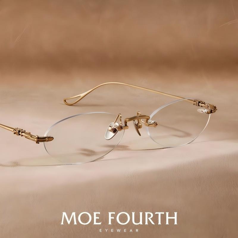 Prescription Women’s Eyeglasses | Ultralight Rimless Pure Titanium Frame with Gradient Lenses