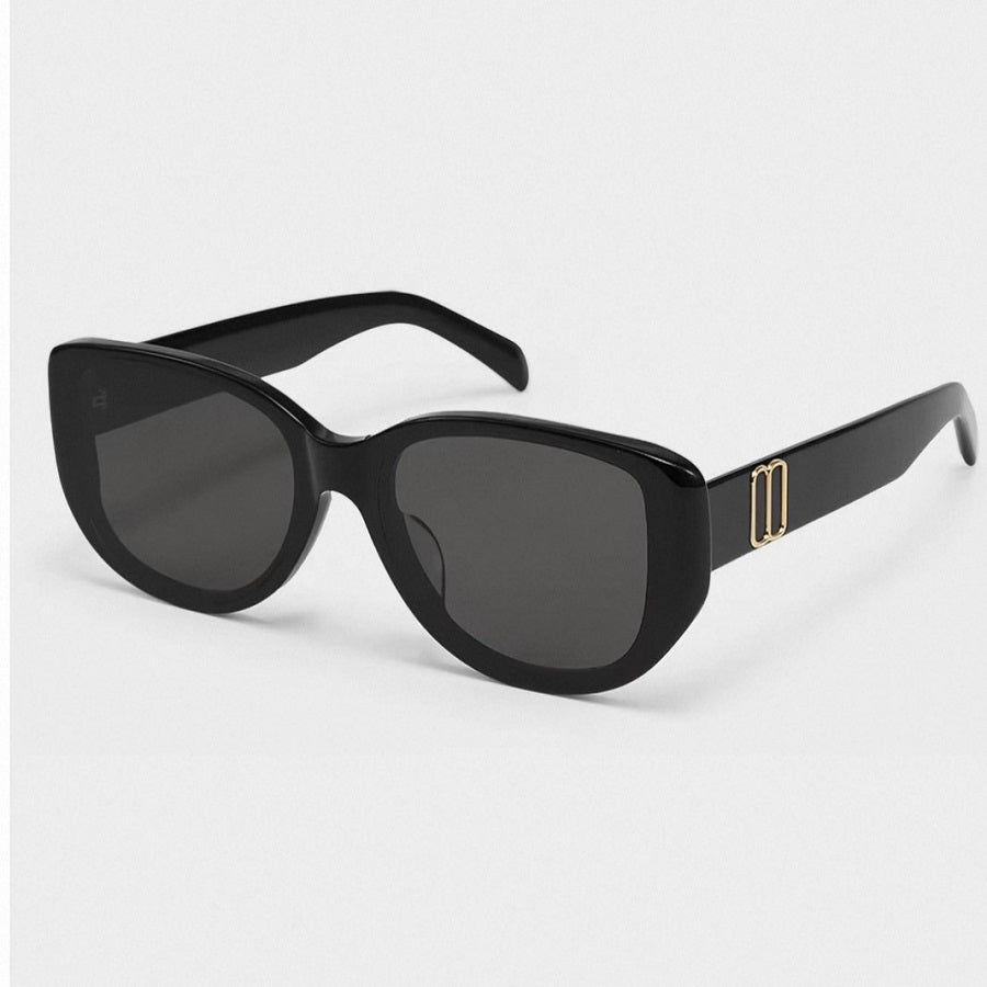 Sunglasses, Luxury Double Gold Decor Oval Square Shades