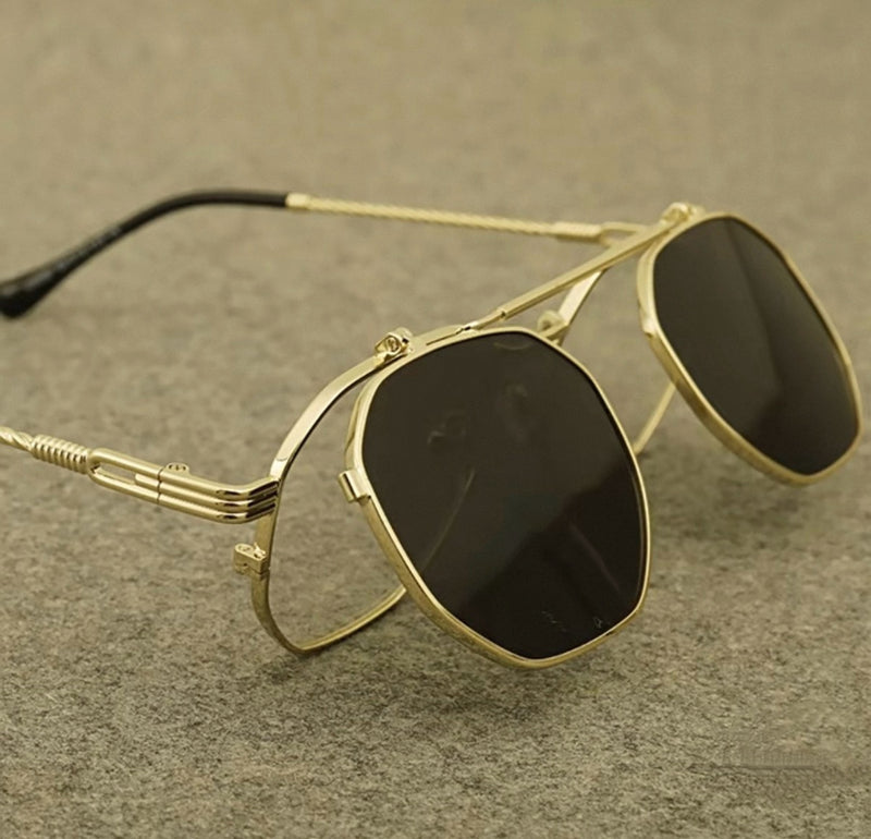 Prescription Sunglasses | Retro Dual-Layer Flip-Up Shades