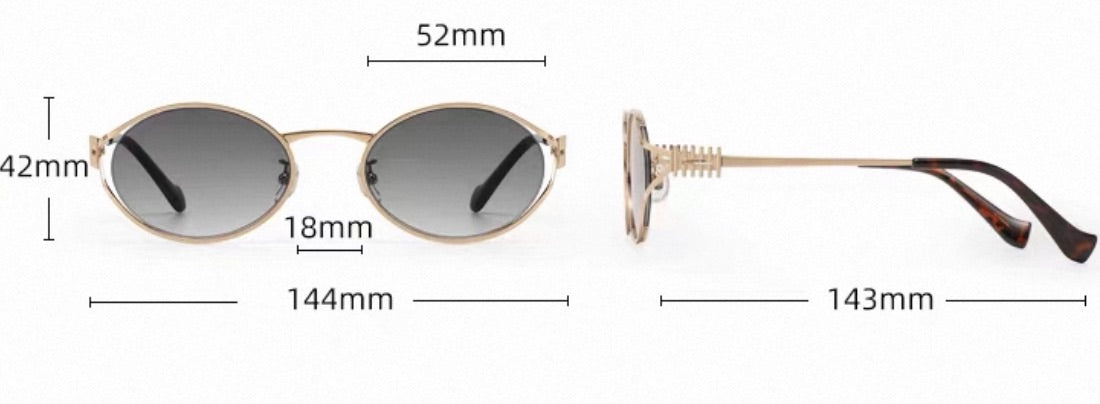 Prescription Sunglasses, Vintage Oval Metal