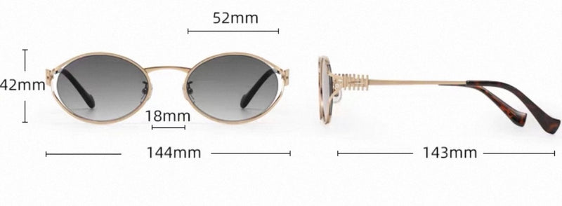 Prescription Sunglasses, Vintage Oval Metal