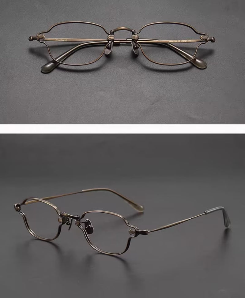 Prescription Glasses | Vintage Tiny Oval Titanium Optical Frames
