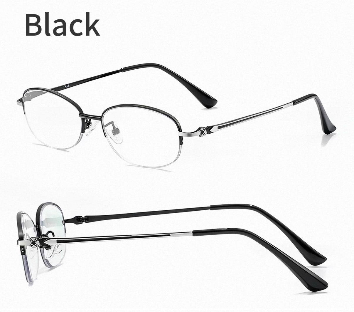 Elegant Half Rim Prescription Reading Glasses