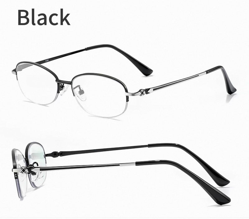 Elegant Half Rim Prescription Reading Glasses