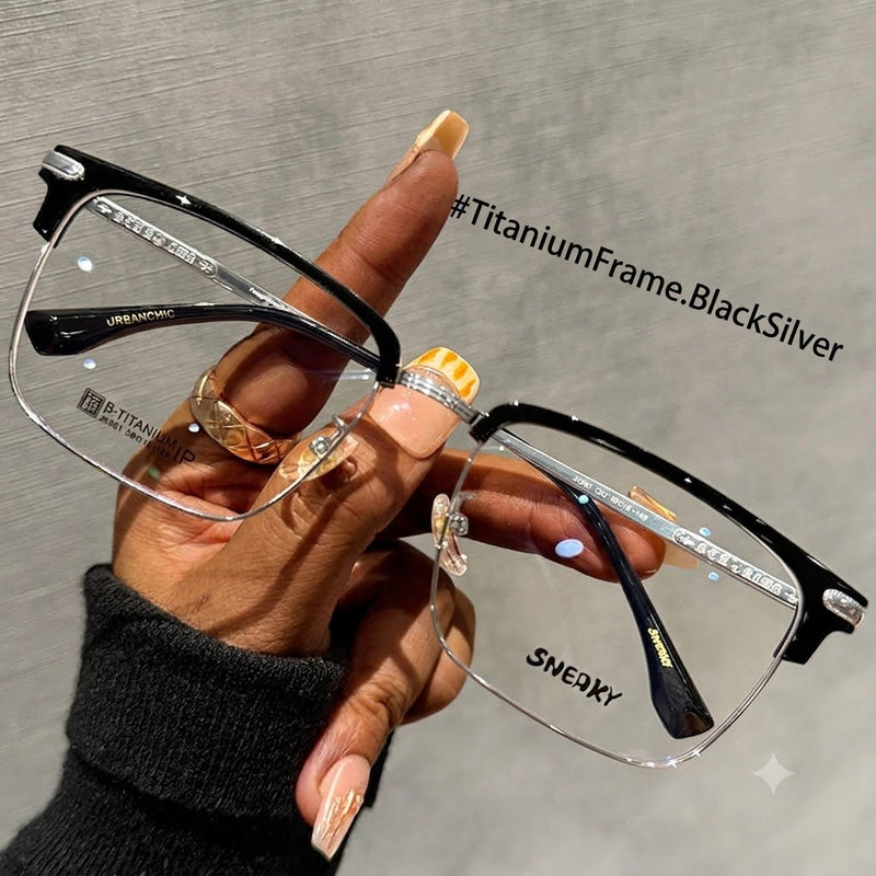 Prescription Glasses | Lightweight Titanium Semi-Rimless Glasses