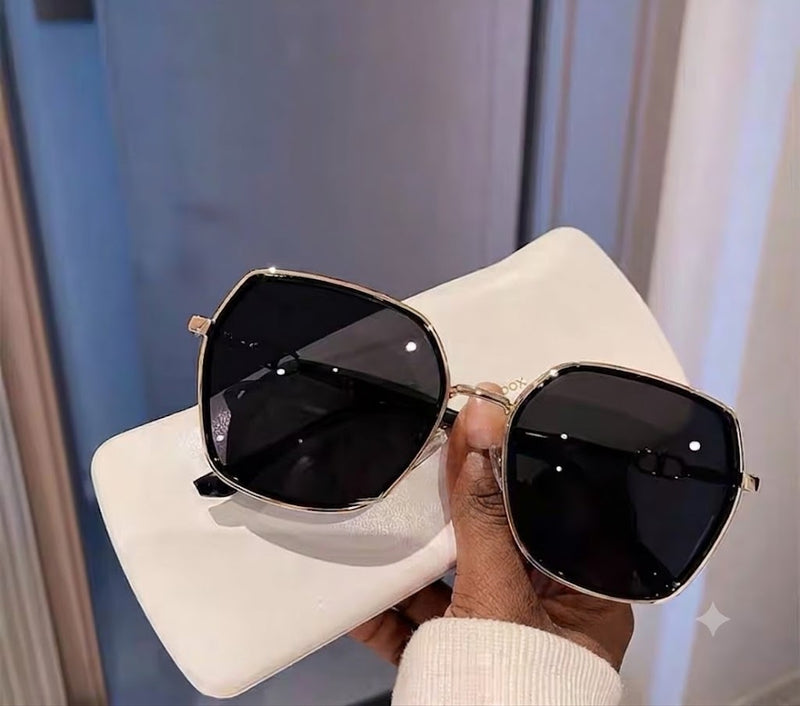 Sunglasses | Luxury Metal Large Square Shades