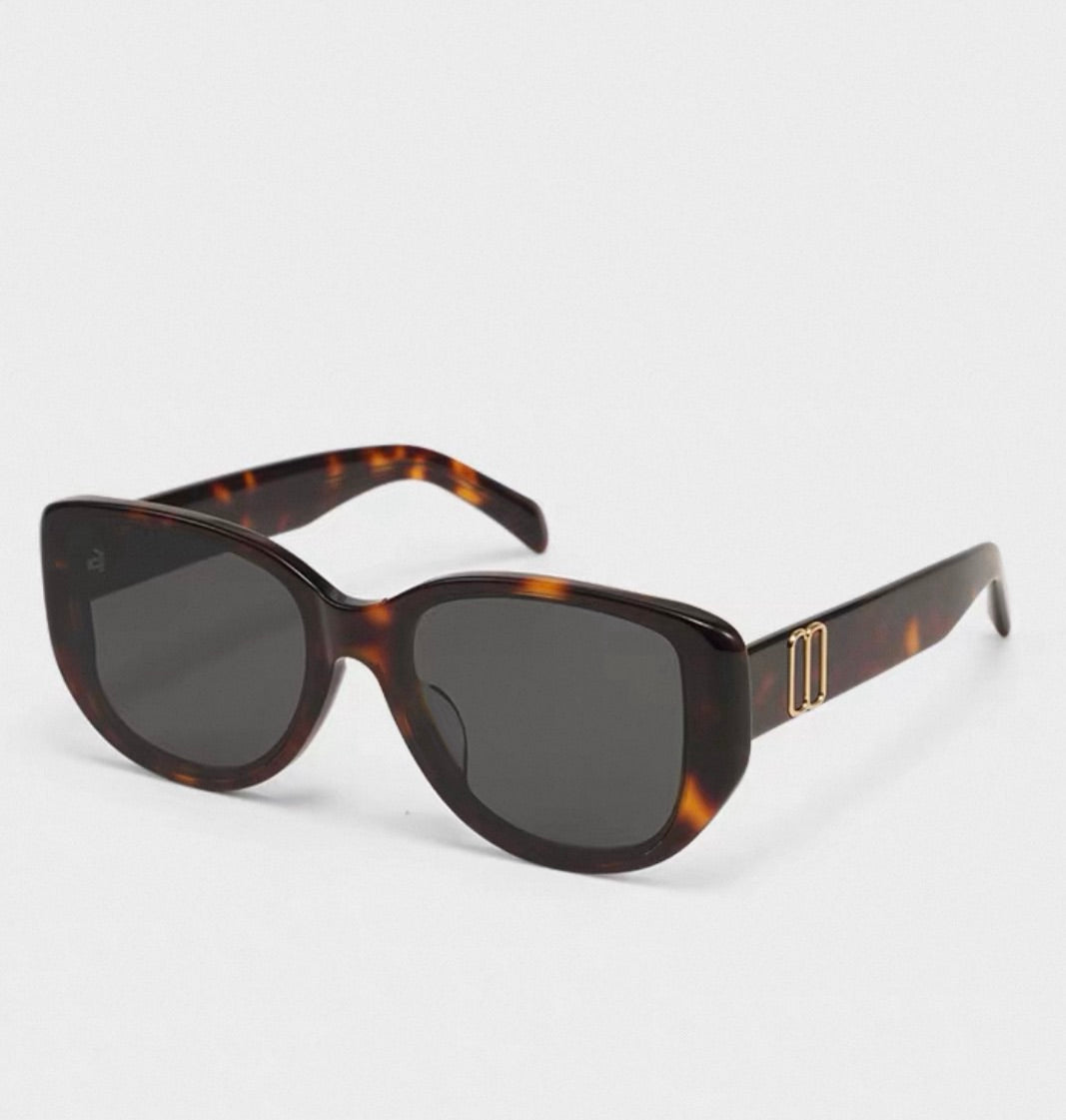 Sunglasses, Luxury Double Gold Decor Oval Square Shades