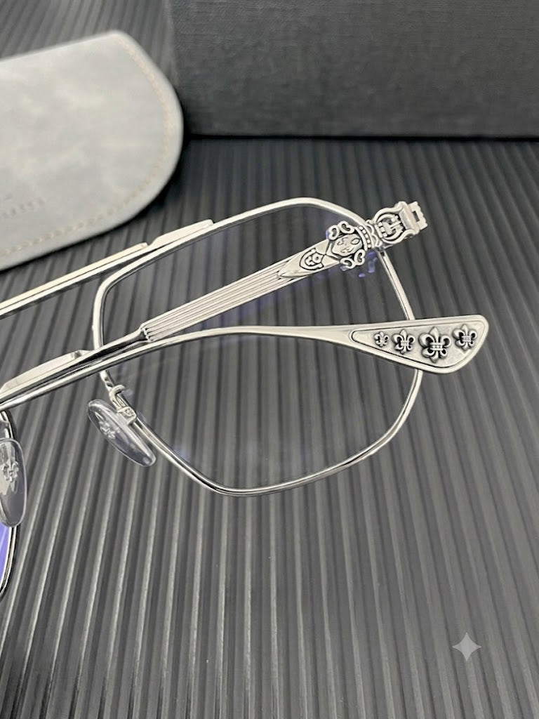 Prescription Glasses | Vintage Square Titanium Glasses, Luxury Carved Frame