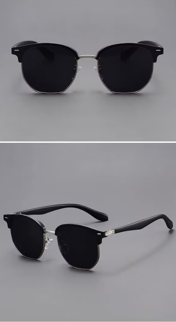 Prescription Sunglasses｜Classic Clubmaster Browline Optical Shades, 6 Frame Colors Available