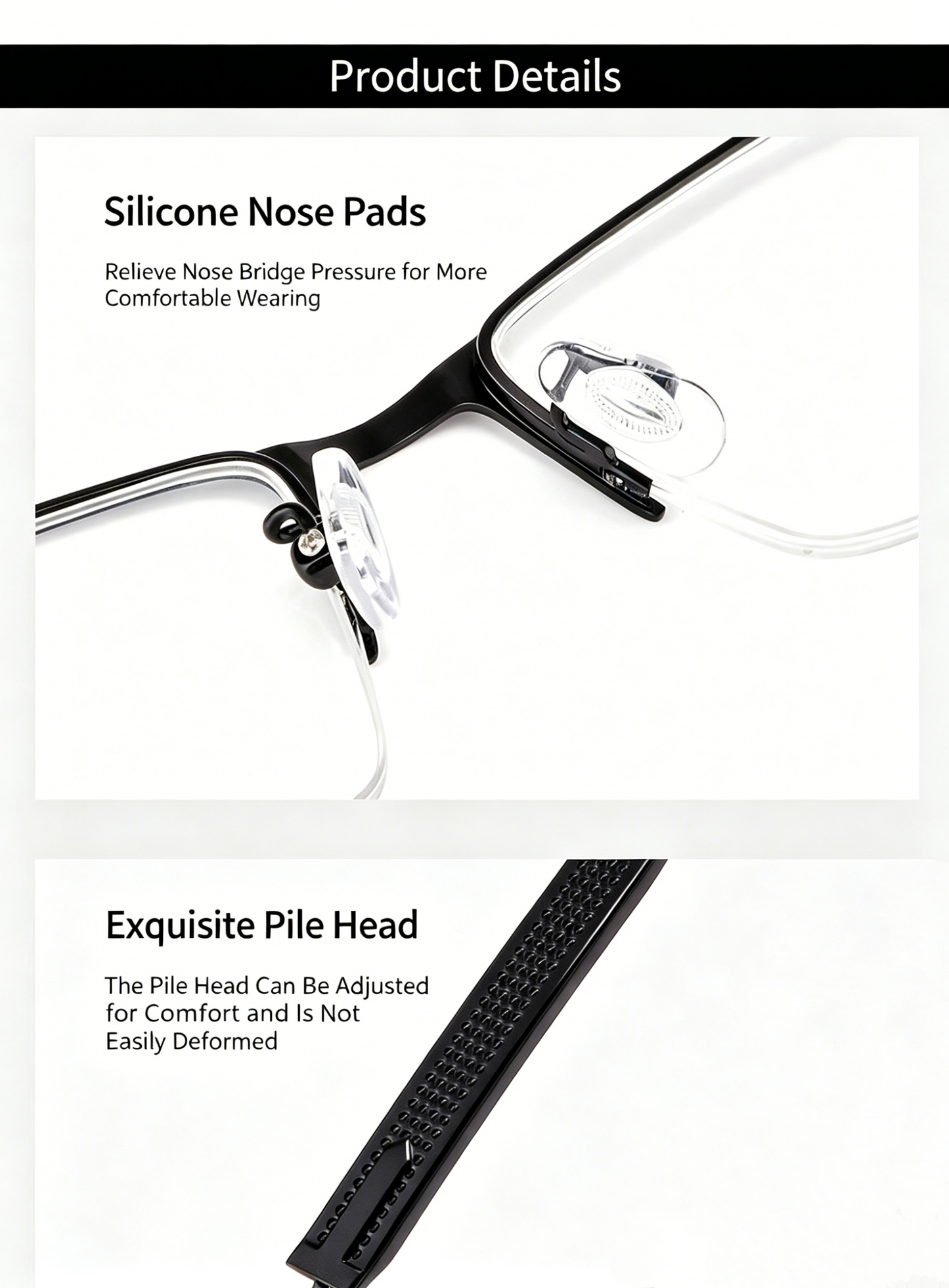 Men 12g Ultra Light Half Rim TR Alloy Optical Frame, Rx Ready