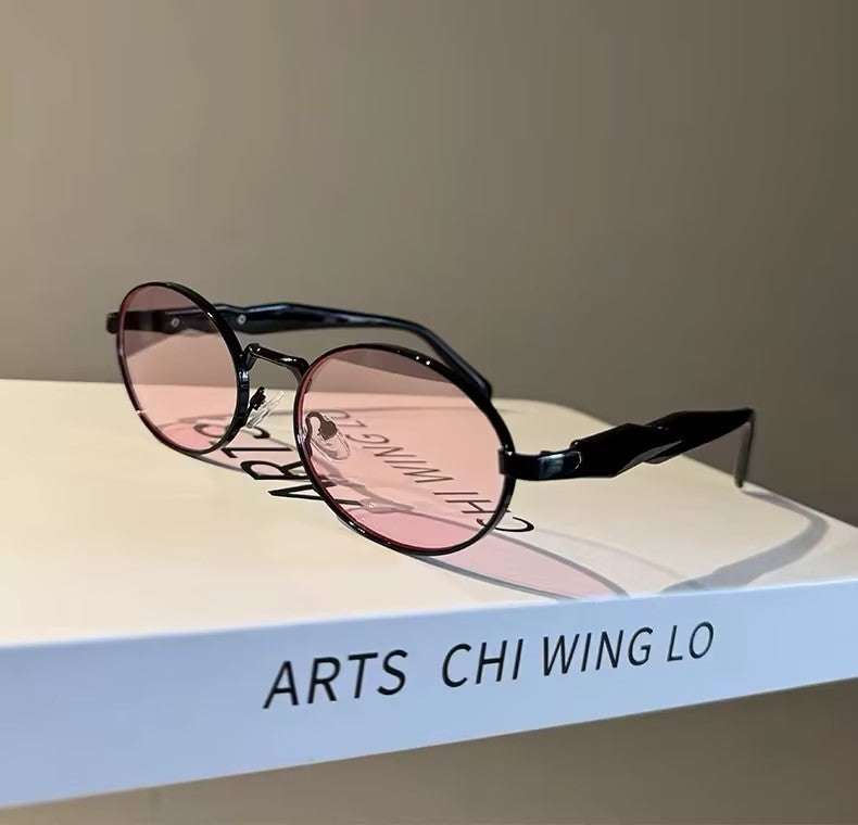 Sunglasses, Vintage Oval Metal Frame Shades