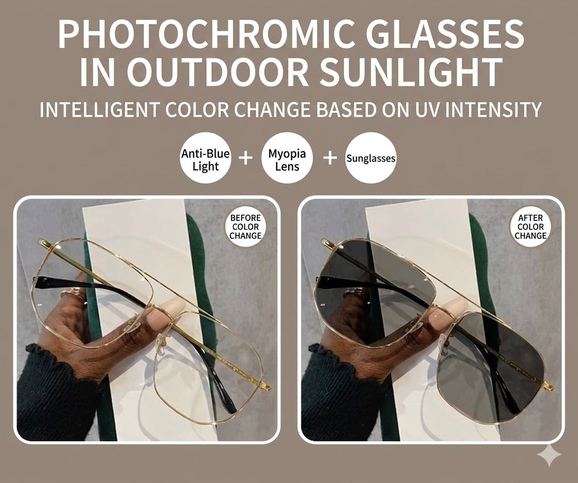 Prescription Men’s Eyeglasses | Large Frame Photochromic Glasses