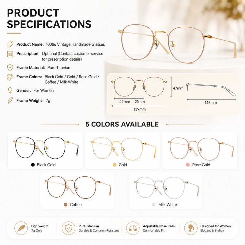 Women Retro Large Frame Glasses | Fashion Eyewear