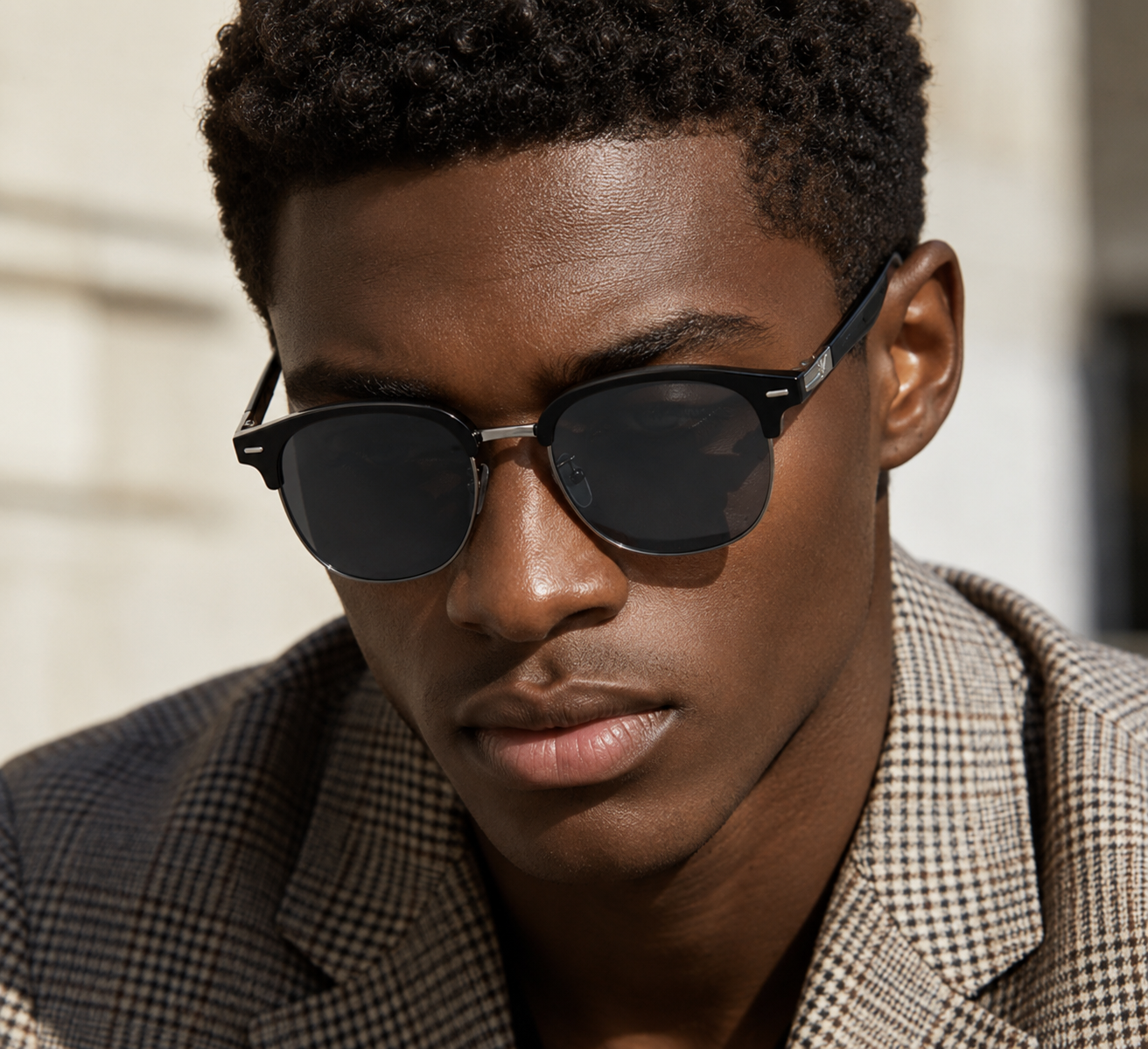 Prescription Sunglasses | Classic Clubmaster Browline Optical Shades