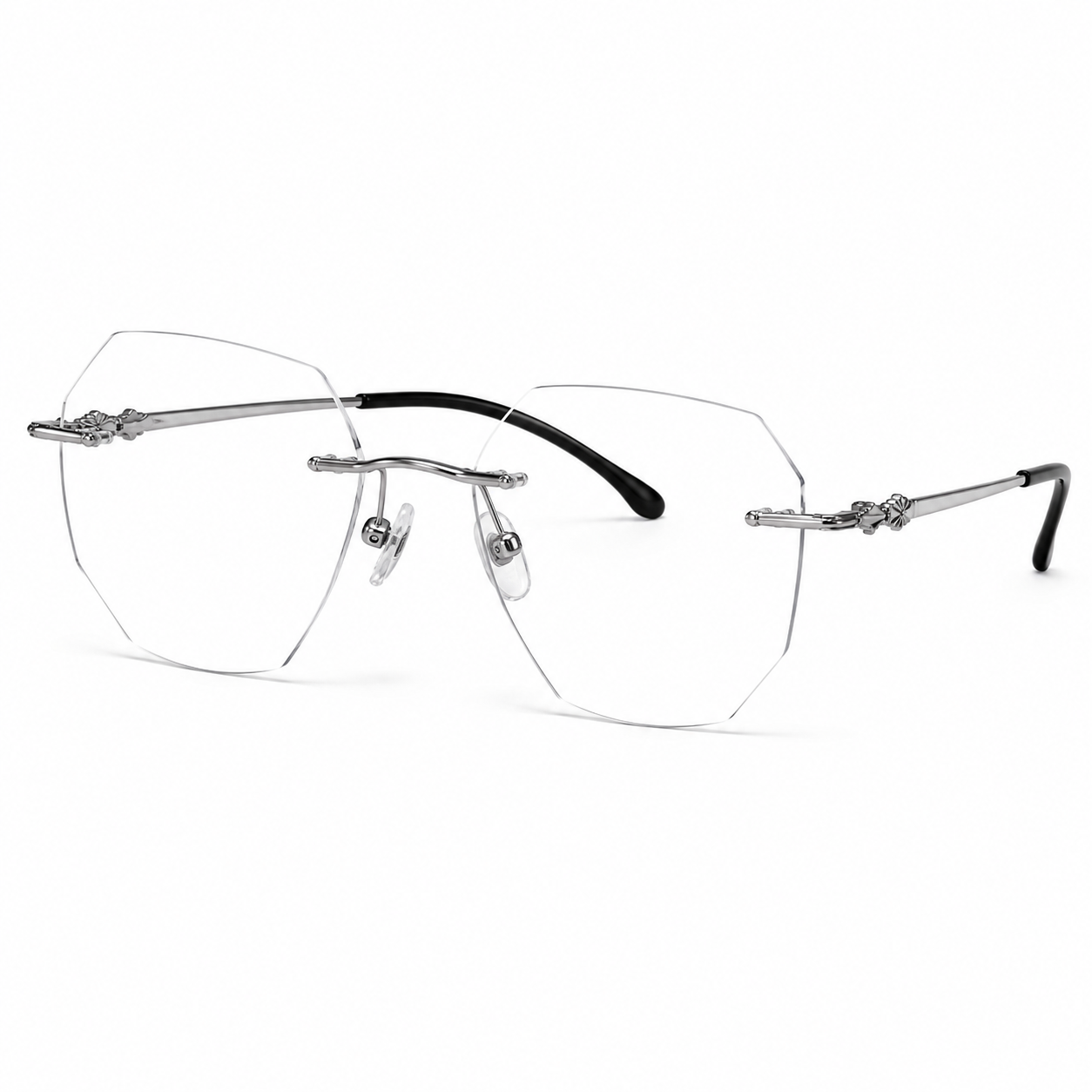Prescription Unisex Eyeglasses | Ultralight Rimless Pure Titanium Photochromic Blue Light Blocking Frame