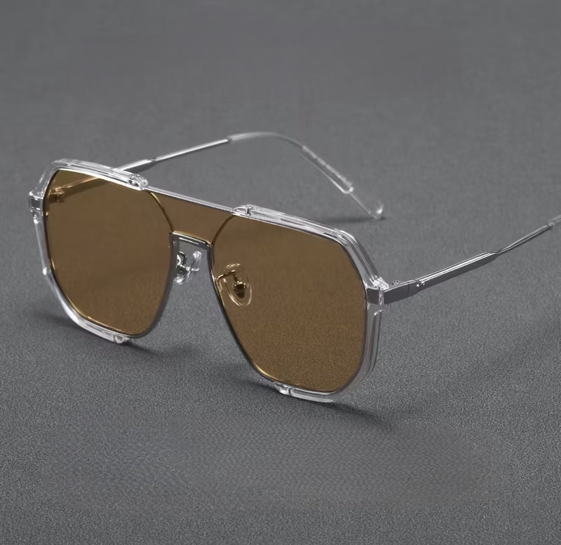 Prescription Sunglasses, Double Bridge Octagonal Large Frame