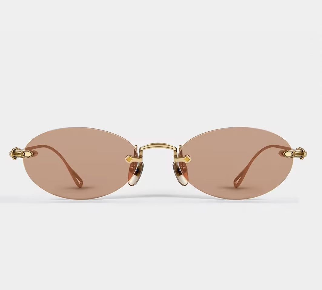 Prescription Sunglasses | Rimless Vintage Oval