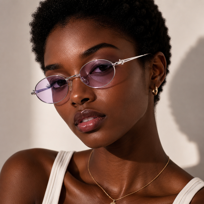 Prescription Women’s Eyeglasses | Foldable Silver Full Rim Oval Frame